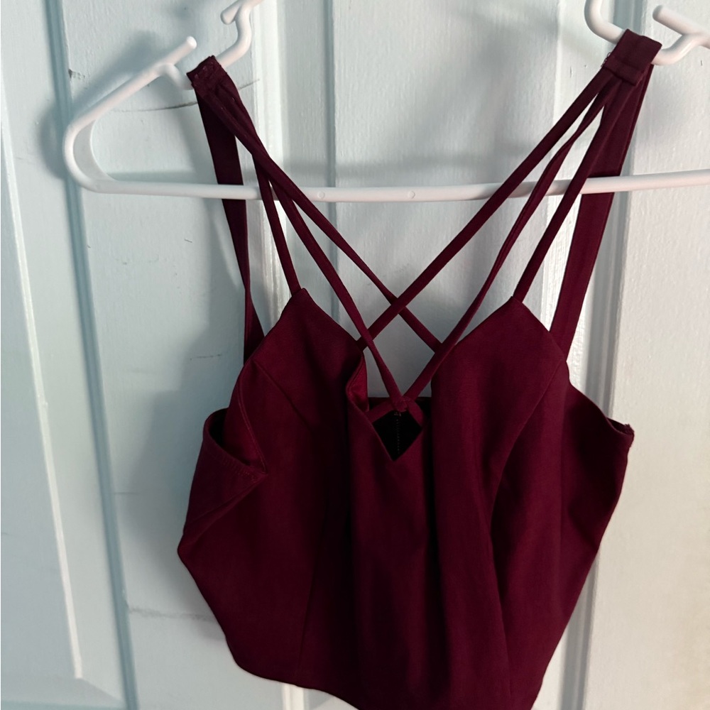 Charlotte Russe Deep Burgundy Strappy Camisole